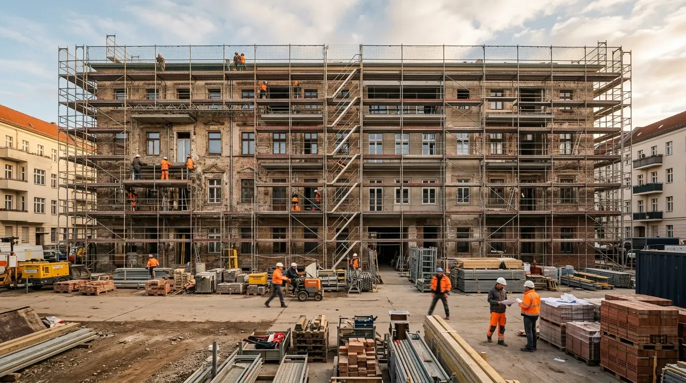 Bauprojekt in Umsetzung